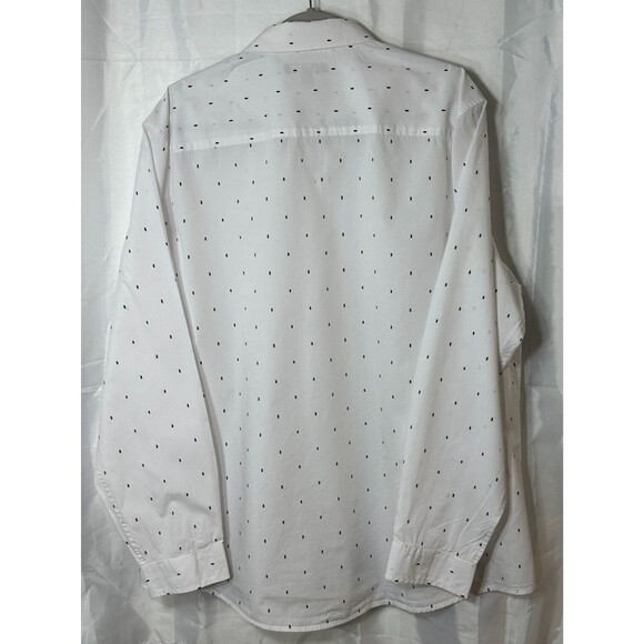 INC International Concepts Shirt Men’s XXL White/Black Print Button Up Cotton - Picture 3 of 12